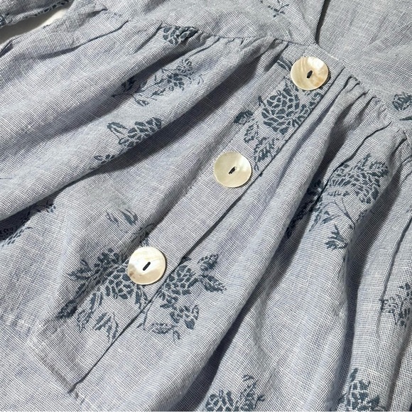 Zara Embroidered Cotton Poplin Shirt Size Large - Picture 5 of 7